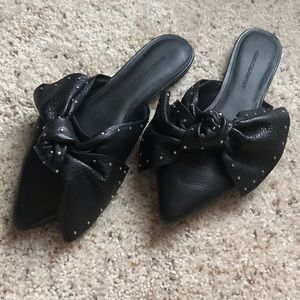 Rebecca Minkoff Alexis Studded Bow Flats Size 9.5